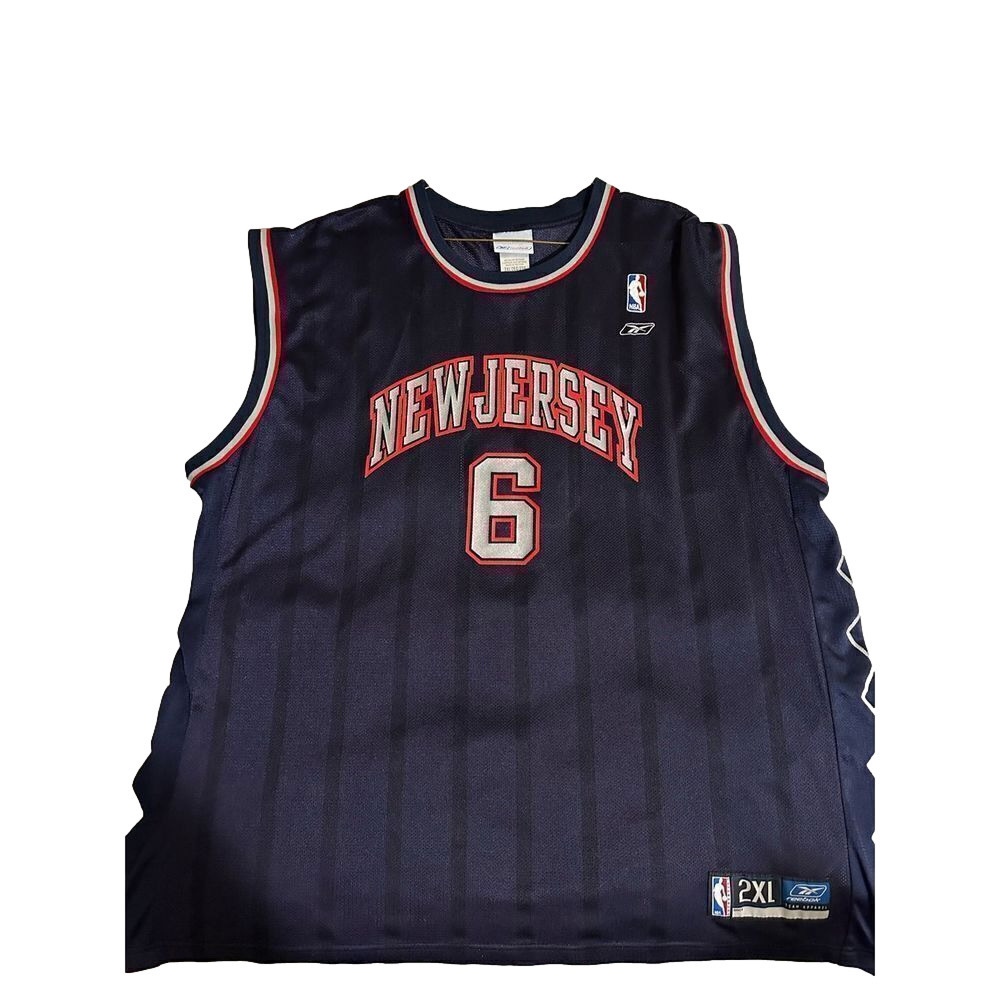 Reebok NBA New Jersey Nets Jersey #6 Kenyon Martin Navy sz 2XL swingman kidd car